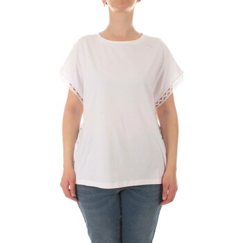 Vêtements Femme T-shirts manches courtes Bottines / Boots DE6270 Blanc