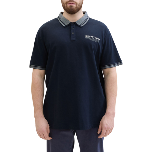 Vêtements Homme T-shirts & Polos Tom Tailor Polo coton droit Tom Tailor + Marine