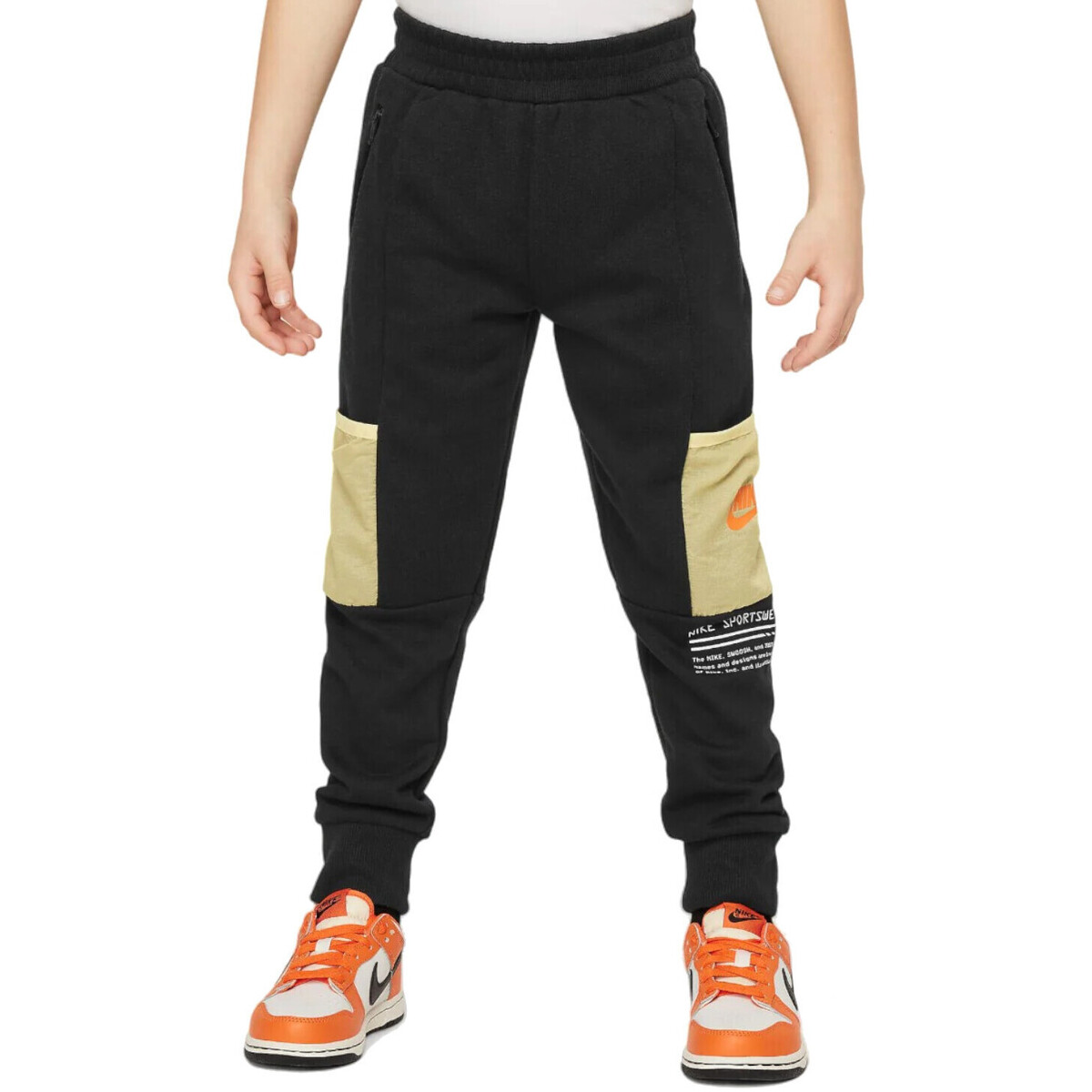 Vêtements Garçon Pantalons Nike 86L752 Noir