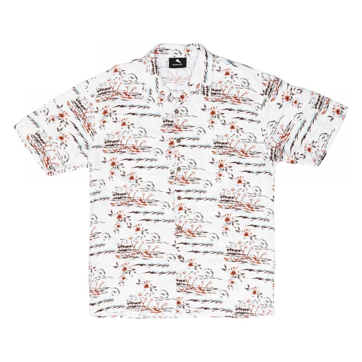 Vêtements Homme T-shirts & Polos Mauna Kea Chemise Bowling Land of Aloha Blanc