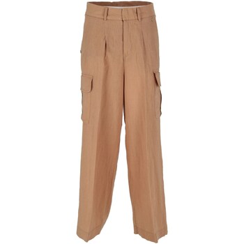 Vêtements Femme Contrast Detail Crop Shirt & Shorts Set Yes Zee P398-J400 Beige