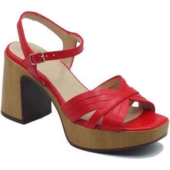 Chaussures Femme Sandales et Nu-pieds Wonders Ton sur ton Rouge