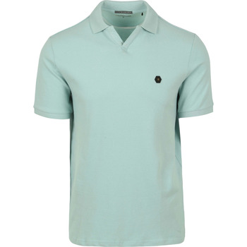 t-shirt no excess  poloshirt riva solid turquoise 