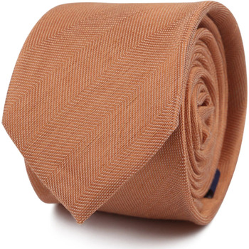cravates et accessoires suitable  lin soie  cravate orange 