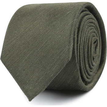 cravates et accessoires suitable  lin soie  cravate vert 