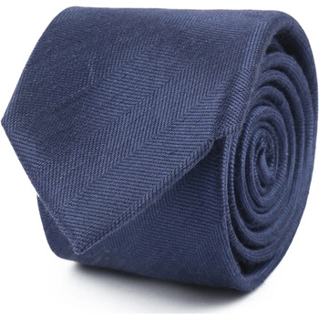 cravates et accessoires suitable  lin soie  cravate marine 