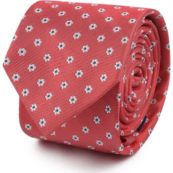 cravates et accessoires suitable  cravate soie mini fleurs rouge 