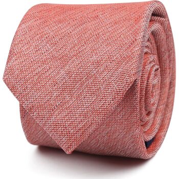 cravates et accessoires suitable  lin soie cravate rouge corail 