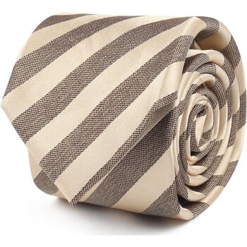 cravates et accessoires suitable  cravate soie beige rayé 