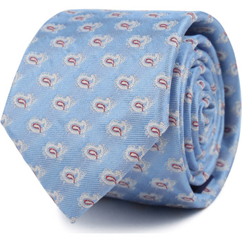 Vêtements Homme Cravates et accessoires Suitable Cravate Soie Bleu clair Paisley Bleu