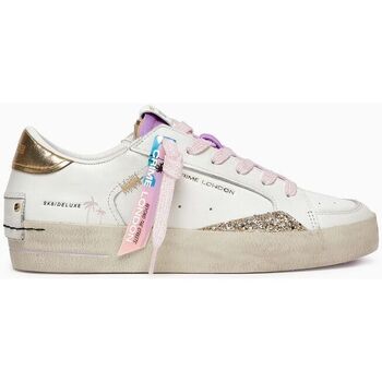 Chaussures Homme Baskets mode Crime London SK8 DELUXE 27102-PP6 WHITE/GOLD/PINK Blanc