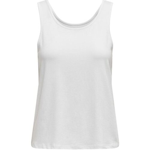 Vêtements Femme Débardeurs / T-shirts sans manche Only 15296628 MOSTER-WHITE Blanc