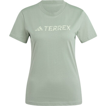 Vêtements Femme Chemises / Chemisiers adidas Originals W Logo Tee Vert