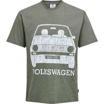 Vêtements Homme T-shirts manches courtes Only&sons ONSVOLKSWAGEN LIFE REG SS TEE Vert