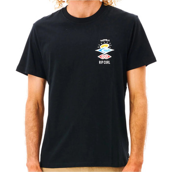 Vêtements Homme T-shirts fleece manches courtes Rip Curl SEARCH ICON TEE Noir