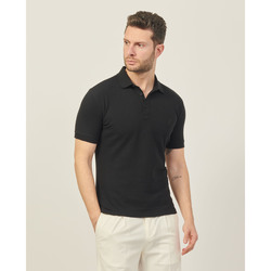 Vêtements Homme T-shirts & Polos Yes Zee Polo homme  en coton avec boutons Noir