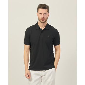 Vêtements Homme T-shirts & Polos Refrigue Polo  noir avec patch logo Noir
