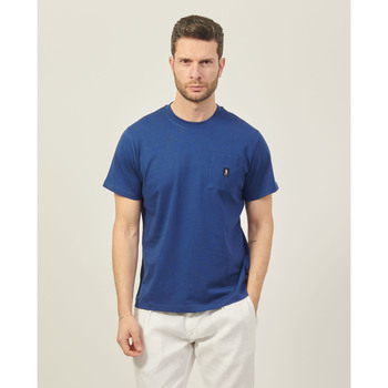 Vêtements Homme T-shirts & Polos Refrigue T-shirt homme en coton avec poche Bleu