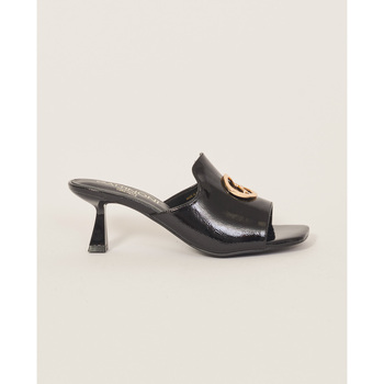 Chaussures Femme Sandales et Nu-pieds Gattinoni Sandales plates  avec logo Noir