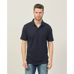 Vêtements Homme T-shirts ecru & Polos BOSS Polo homme coupe classique basique Press Bleu