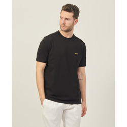 Vêtements Homme T-shirts ecru & Polos BOSS T-shirt  casual pour hommes avec logo contrasté Noir