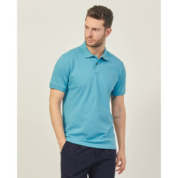 Vêtements Homme T-shirts ecru & Polos BOSS Polo pour hommes Passenger de  en coton stretch Bleu
