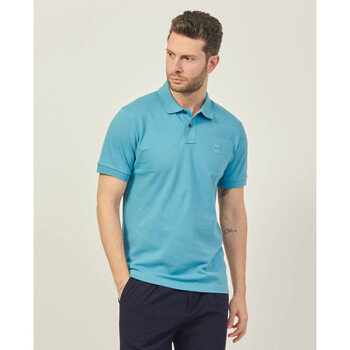 Vêtements Homme T-shirts & Polos BOSS Polo pour hommes Passenger de  en coton stretch Bleu