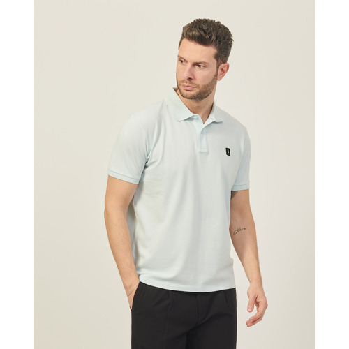 Vêtements Homme T-shirts & Polos Refrigue Polo homme  avec patch logo Bleu