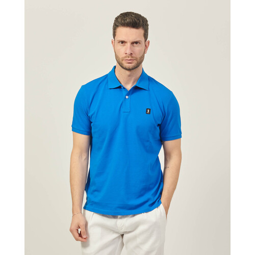 Vêtements Homme T-shirts & Polos Refrigue Polo homme  avec patch logo Bleu