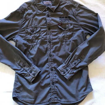 Vêtements Homme Chemises manches longues Petrol Industries Moncler hooded zip-up down jacket taille M Kaki