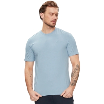 Vêtements Homme T-shirts manches courtes Guess patch Bleu