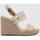 Chaussures Femme Espadrilles Tommy Hilfiger WEBBING HIGH WEDGE SANDAL Beige