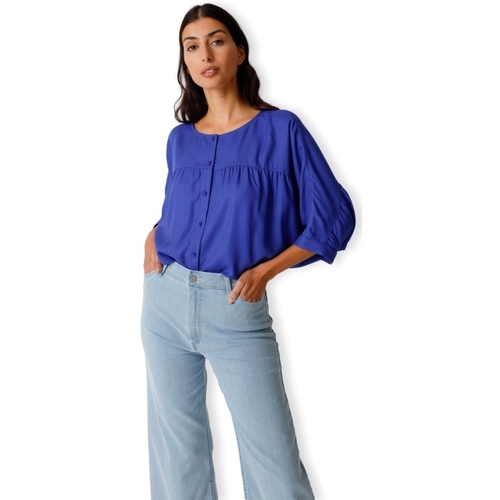 Vêtements Femme Tops / Blouses Skfk Tilde Shirt - Royal Blue Bleu
