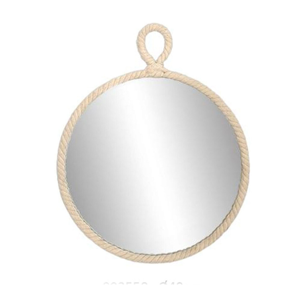 Nouveautés de ce mois Miroirs Faye Miroir rond marin en cordage coton 40 cm Beige