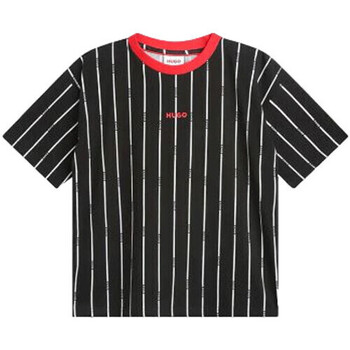 Vêtements Enfant T-shirts manches courtes BOSS Tee shirt junior   noir G00013 - 12 ANS Noir