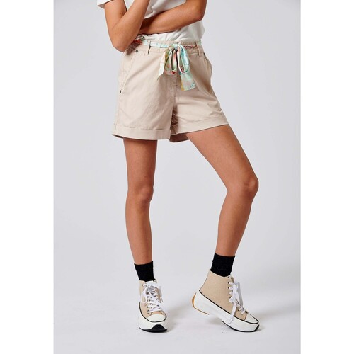 Vêtements Femme Shorts / Bermudas Kaporal - Short en toile - beige Beige