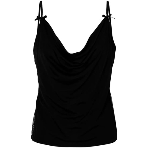 Vêtements Femme Hello Leafs T-shirt Pinko Top noir  avec dentelle Nuraqus Noir