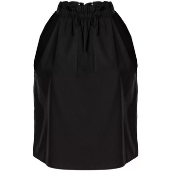 Vêtements Femme Débardeurs / T-shirts sans manche Pinko Haut en coton noir Noir