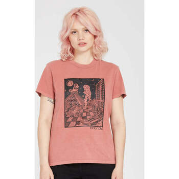Vêtements Femme T-shirts manches courtes Volcom Camiseta Chica  Volchedelic - Rosewood Rose