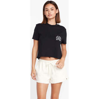 Vêtements Femme T-shirts manches courtes Volcom Camiseta Chica  Pocket dial - Black Noir