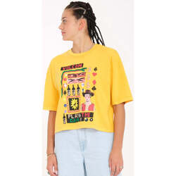 Vêtements Femme T-shirts manches courtes Volcom Camiseta Chica  Play The Tee - Citrus Jaune