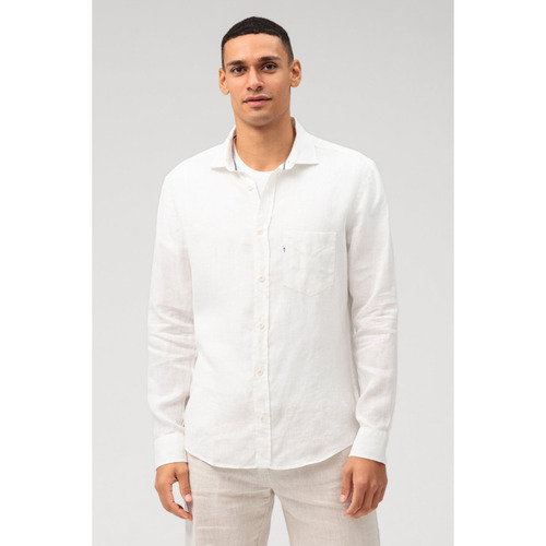 Vêtements Homme Chemises manches longues Olymp Chemise  droite blanche Blanc