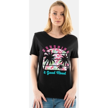 Vêtements Femme T-shirts manches Monogram Only 15256241 Noir