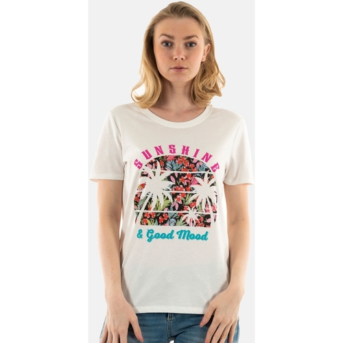 Vêtements Femme T-shirts manches Monogram Only 15256241 Blanc