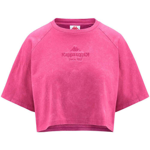 Vêtements Femme T-shirts manches courtes Kappa Versace Jeans Co Lumy Fuchsia Rose