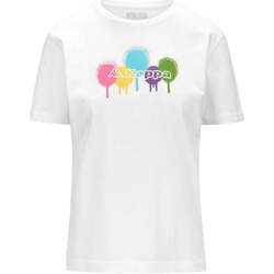 Vêtements Femme T-shirts manches courtes Kappa T-shirt Logo Fualla Blanc