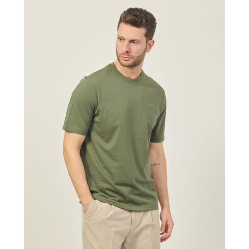 Vêtements Homme T-shirts & Polos Bugatti T-shirt homme  en coton avec logo Vert
