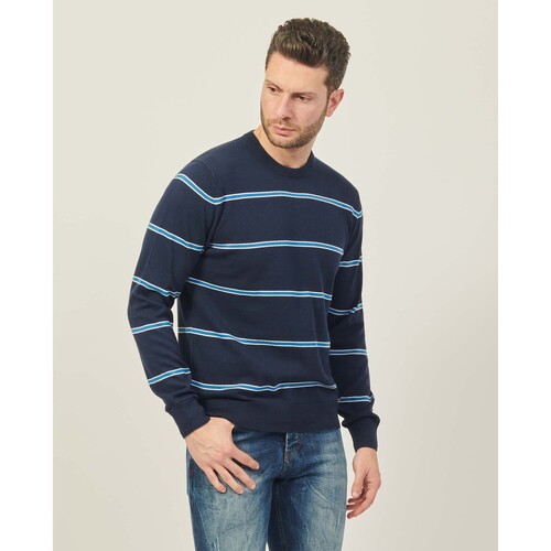Vêtements Homme Pulls Sette/Mezzo Chemise à manches longues SetteMezzo en coton Bleu