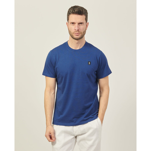 Vêtements Homme T-shirts & Polos Refrigue T-shirt à col rond  en coton avec logo Bleu