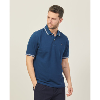 Vêtements Homme T-shirts & Polos Bugatti Polo homme  en coton avec 2 boutons Bleu
